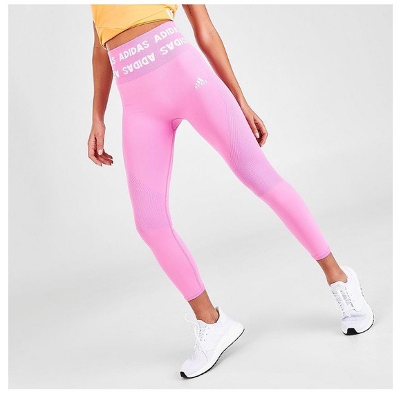Women's adidas Training Aeroknit Cropped High-Rise Tights - Picture 2 of 6